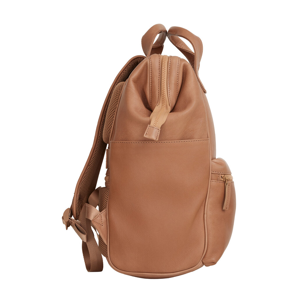 New Rebels New Rebels Obsidian Tremont Camel Leren Laptoprugzak 14 inch Premium Werktas Schooltas Business Echt Leer
