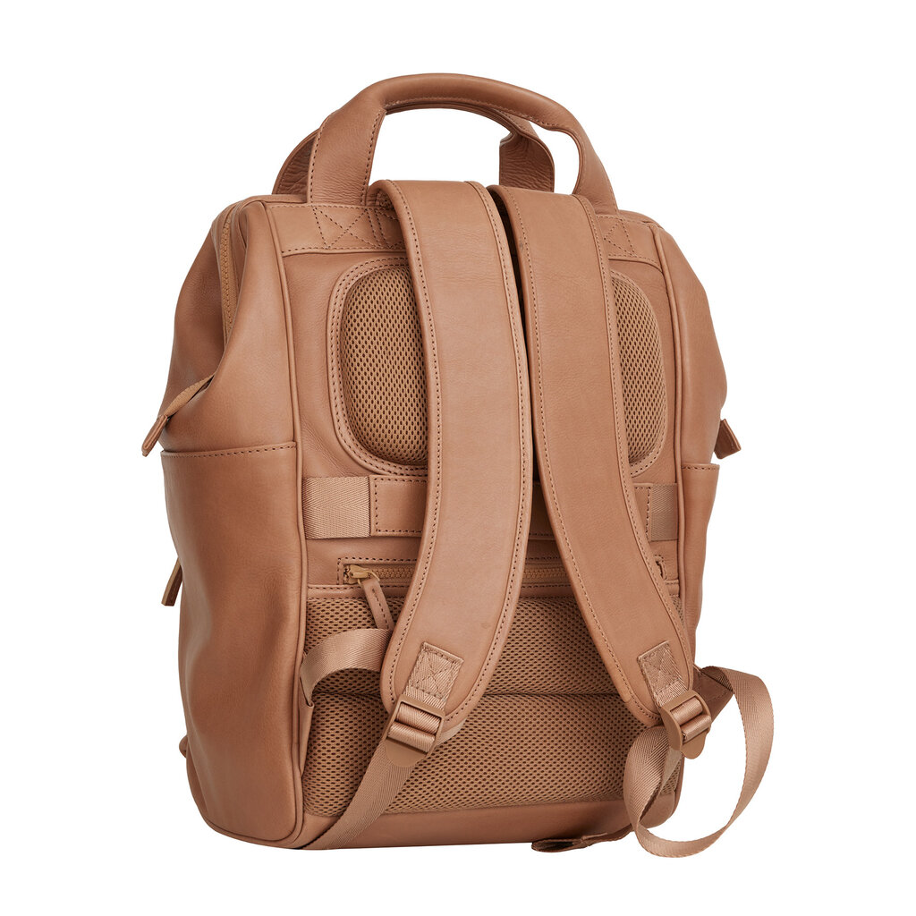 New Rebels New Rebels Obsidian Tremont Camel Leather Laptop Backpack 14 Inch Premium Business Work School Bag Genuine Leather