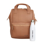 New Rebels New Rebels Obsidian Tremont Camel Leren Laptoprugzak 14 inch Premium Werktas Schooltas Business Echt Leer