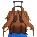 New Rebels New Rebels Obsidian Tremont Cognac Leren Laptoprugzak 14 inch Premium Werktas Schooltas Business Echt Leer