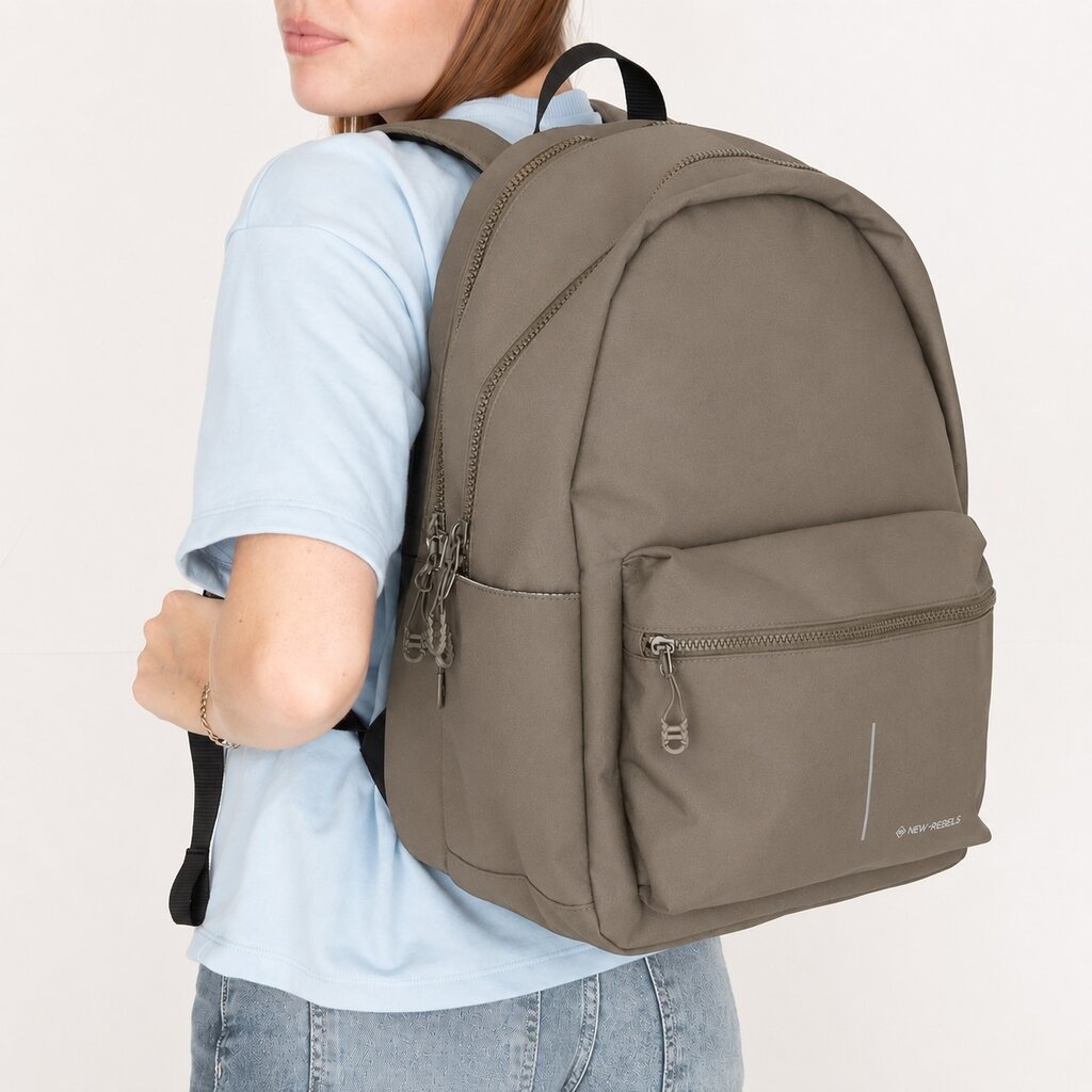 New Rebels New Rebels Valor Hartley 30L Backpack 14 Inch Laptop Backpack School Bag 900D Polyester 30 x 25 x 45 cm Olive