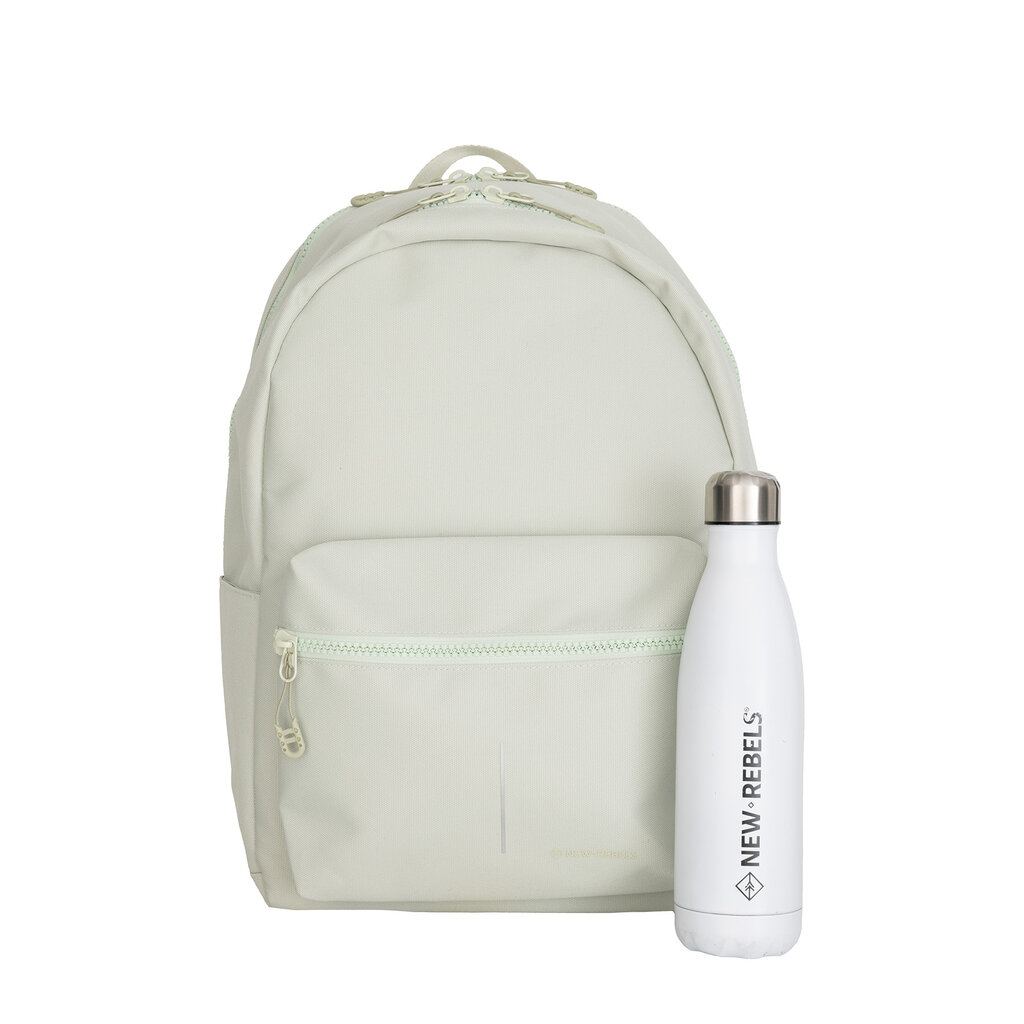 New Rebels New Rebels Valor Hartley Rugtas 14 Inch Laptop Rugzak Schooltas 900D Polyester 30 x 25 x 45 cm sage green