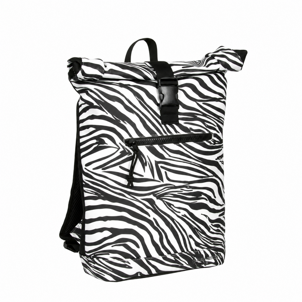 New Rebels New Rebels Mart New York Zebra 21L Rolltop Backpack Water-Repellent Laptop 15.6”