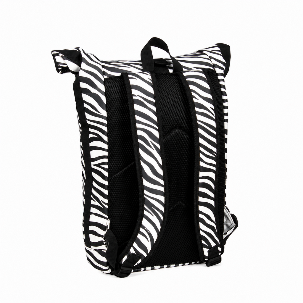 New Rebels New Rebels Mart New York Zebra 21L Rolltop Backpack Water-Repellent Laptop 15.6”