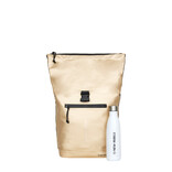 New Rebels New Rebels Mart New York Metallic Goud 21L Rugzak Rolltop Waterafstotend Laptop 15.6"