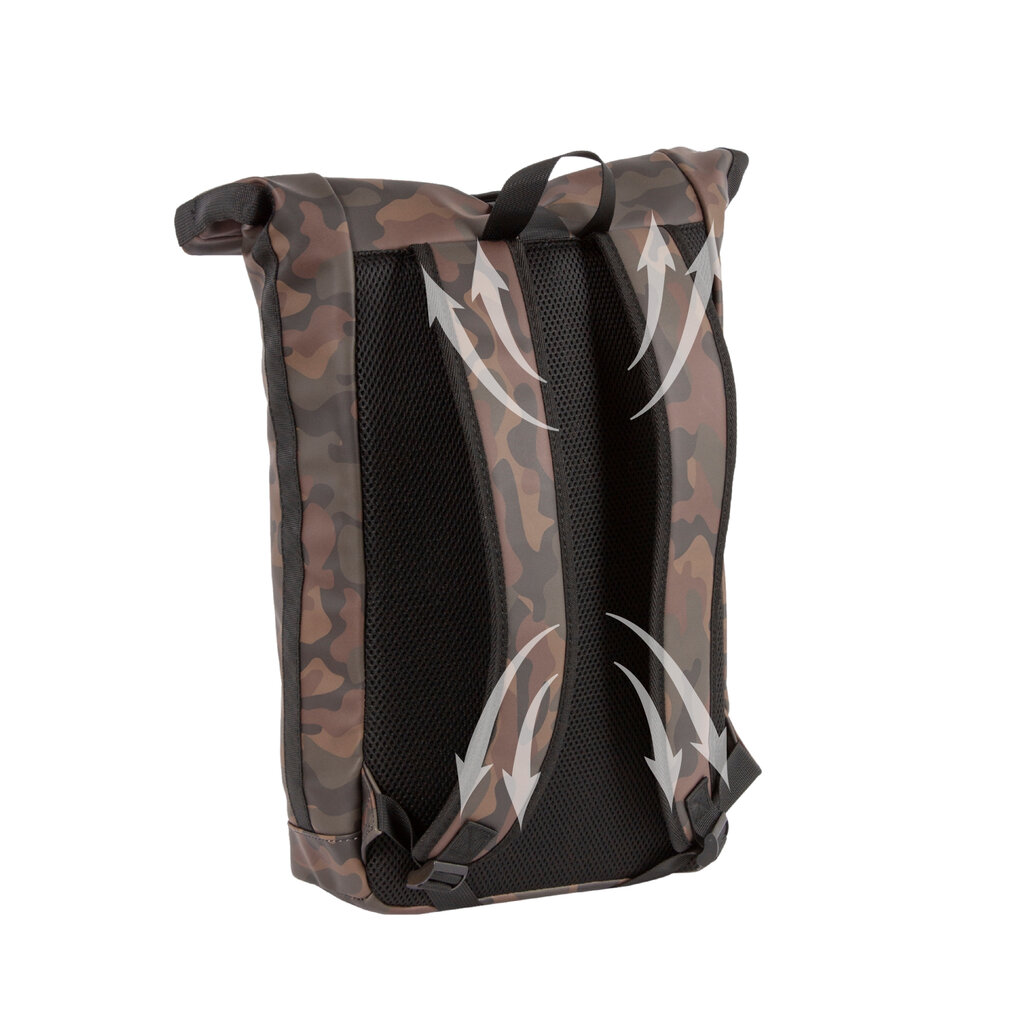 New Rebels New Rebels Mart New York Camouflage Green 21L Backpack Rolltop Water Repellent Laptop 15.6"