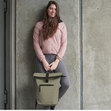 New Rebels New Rebels Mart New York Taupe 21L Backpack Rolltop Water Repellent Laptop 15.6"