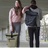 New Rebels New Rebels Mart New York Taupe 21L Backpack Rolltop Water Repellent Laptop 15.6"
