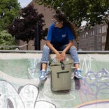 New Rebels New Rebels Mart New York Taupe 21L Backpack Rolltop Water Repellent Laptop 15.6"