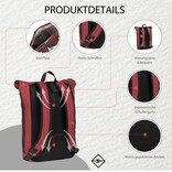 New Rebels New Rebels Mart New York Burgundy 21L Rucksack Rolltop Wasserabweisend Laptop 15.6"
