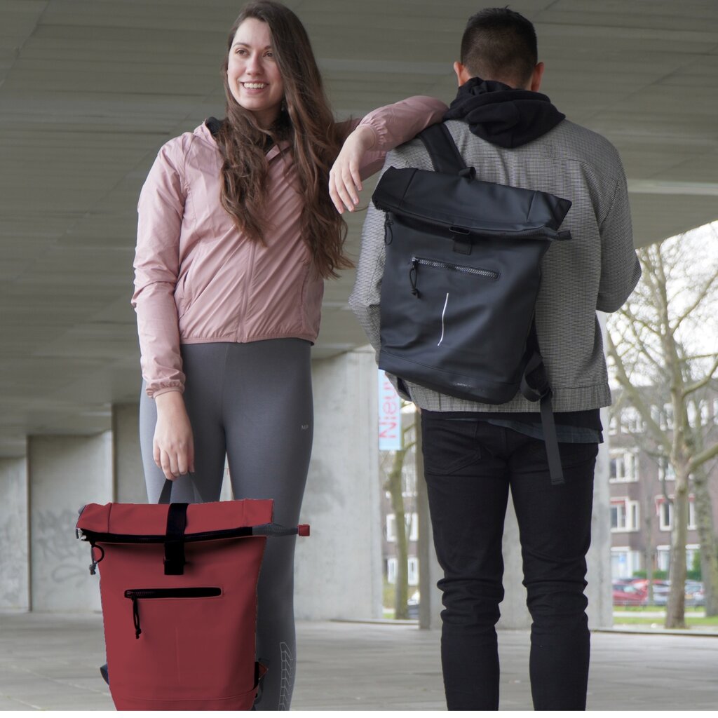 New Rebels New Rebels Mart New York Burgundy 21L Rucksack Rolltop Wasserabweisend Laptop 15.6"