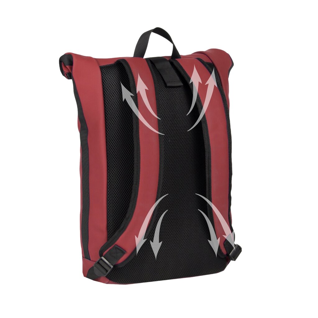 New Rebels New Rebels Mart New York Burgundy 21L Rucksack Rolltop Wasserabweisend Laptop 15.6"