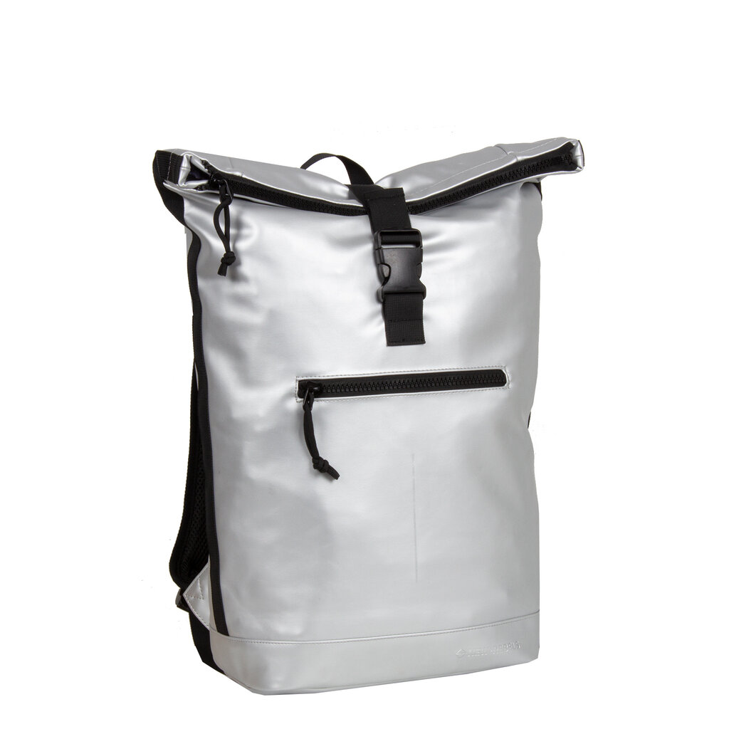 New Rebels New Rebels Mart New York Metallic Silver 21L Backpack Rolltop Water Repellent Laptop 15.6"