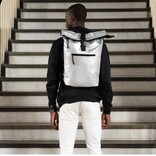 New Rebels New Rebels Mart New York Metallic Silver 21L Backpack Rolltop Water Repellent Laptop 15.6"