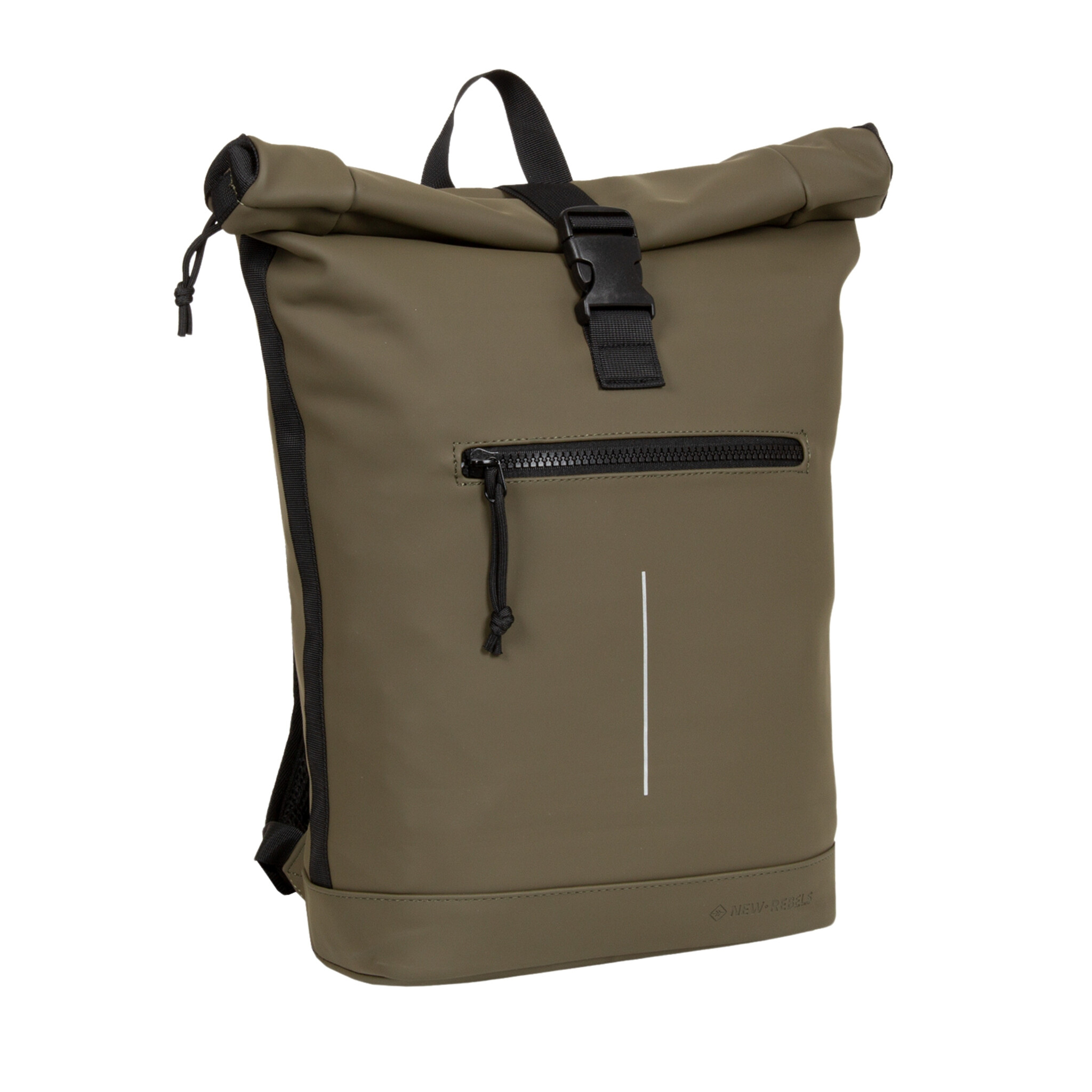 New Rebels Mart New York Olijf Groen 21L Rugtas Rolltop Waterafstotend Laptop 15.6"