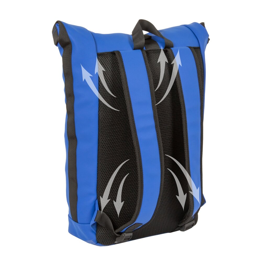 New Rebels New Rebels Mart New York Cobalt Blue 21L Backpack Rolltop Water Repellent Laptop 15.6"