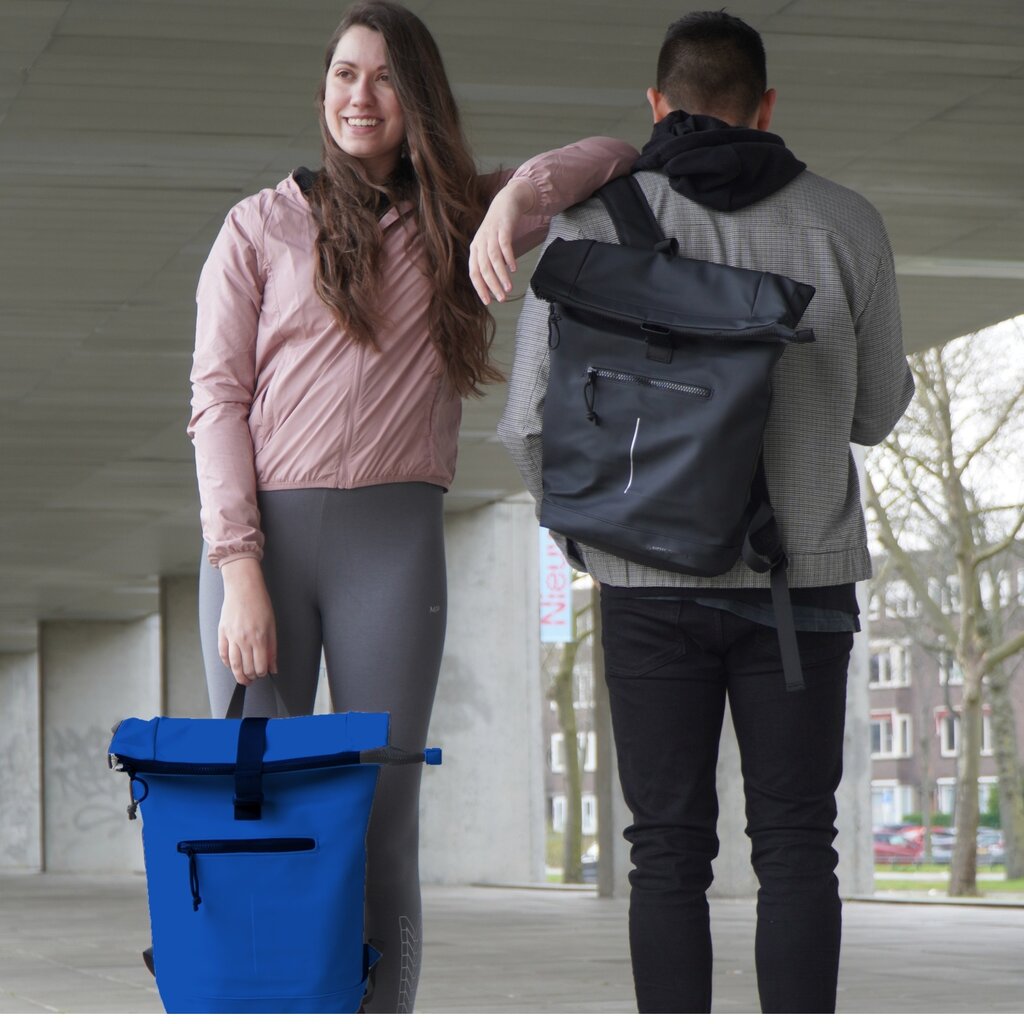 New Rebels New Rebels Mart New York Kobaltblau 21L Rucksack Rolltop Wasserabweisend Laptop 15.6"
