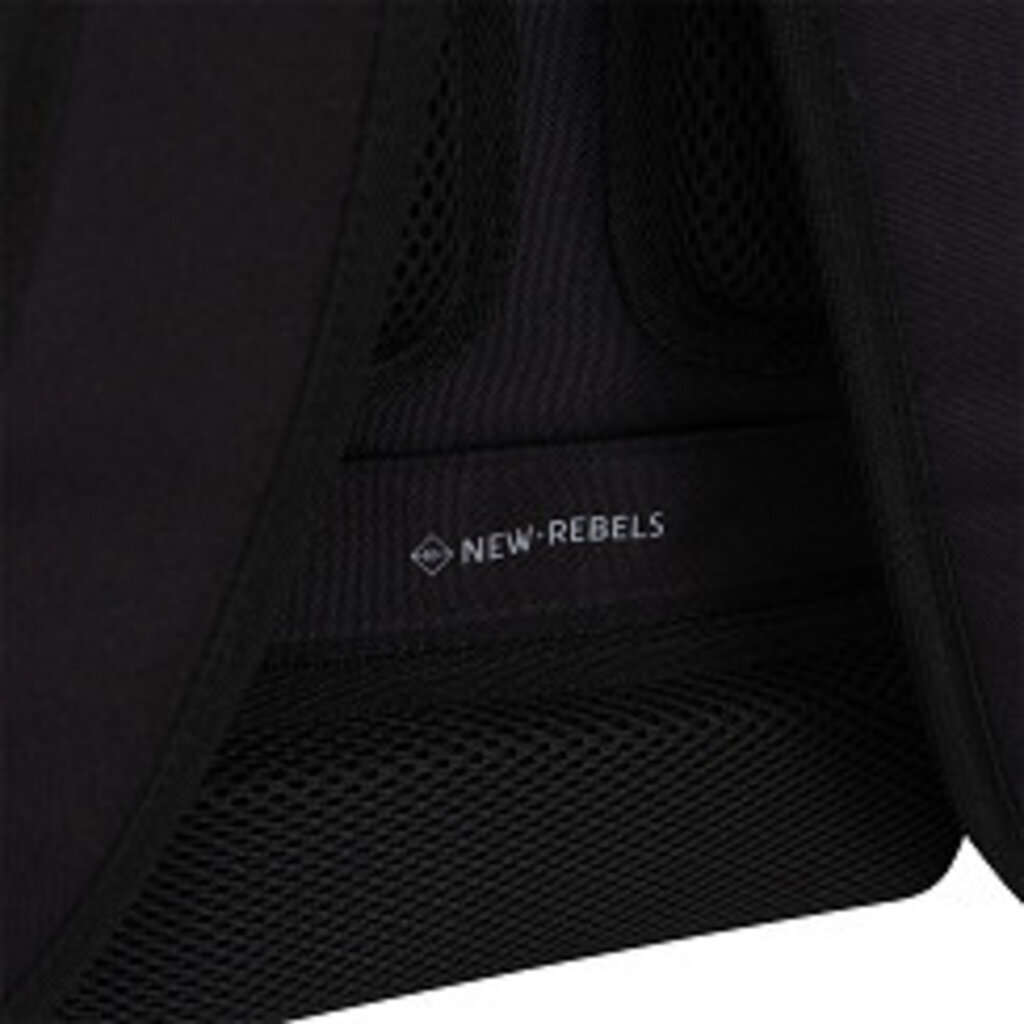 New Rebels New Rebels Valor Weverly School / Arbeitstasche Rucksack – 9,5 l Robustes 900D-Polyester 4 Fächer Laptopfach 14” Wasserabweisend Black Stone