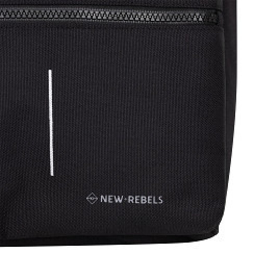 New Rebels New Rebels Valor Weverly School / Arbeitstasche Rucksack – 9,5 l Robustes 900D-Polyester 4 Fächer Laptopfach 14” Wasserabweisend Black Stone