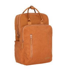 New Rebels New Rebels Ribbi Milwaukee – Laptoptasche Schultasche Arbeitstasche 15,6 Zoll Laptopfach Rucksack Rib Fabric 18L Coffee Brown