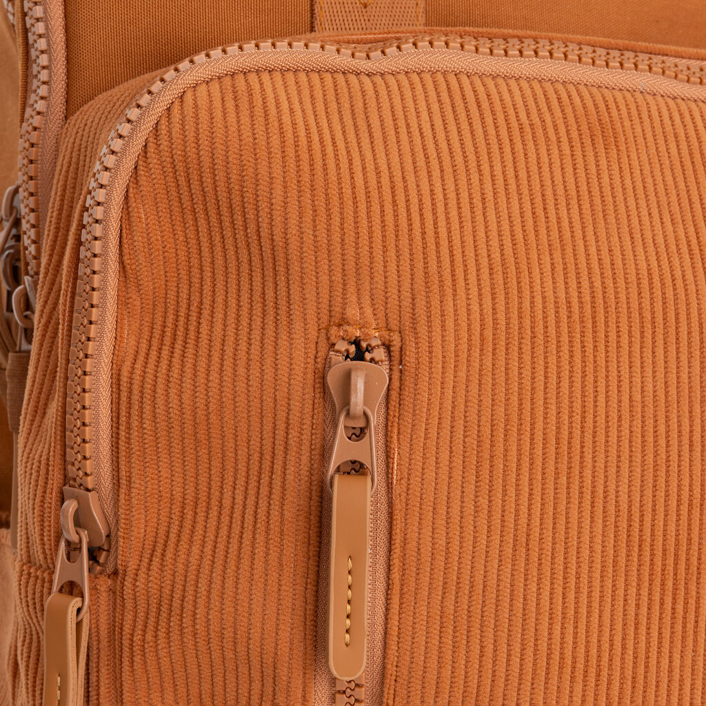 New Rebels New Rebels Ribbi Milwaukee – Laptoptas Schooltas Werktas 15.6 inch Laptopvak Rugzak Rib Fabric 18L Oranje / Coffee Brown