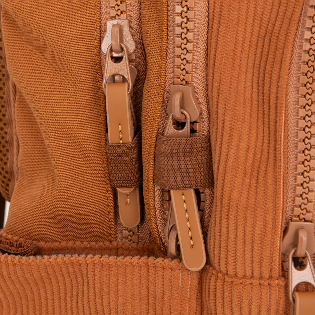 New Rebels New Rebels Ribbi Milwaukee – Laptoptas Schooltas Werktas 15.6 inch Laptopvak Rugzak Rib Fabric 18L Oranje / Coffee Brown