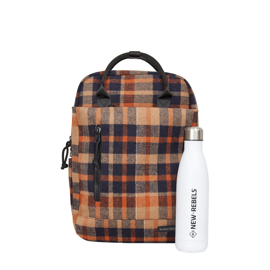 New Rebels Scott Miami Rucksack 9L Laptop Rucksack 13 Zoll Schulrucksack und Arbeitsrucksack Tweed