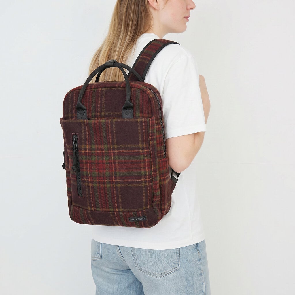 New Rebels Scott Miami Backpack 9L Laptop Backpack 13 Inch School Bag and Work Bag Tweed Comfortable