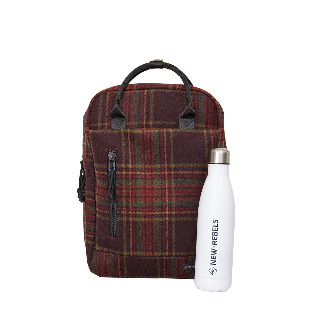 New Rebels Scott Miami Rugzak 9L Laptop Rugtas 13 inch Schooltas en Werktas Tweet Comfortabel Burgundy