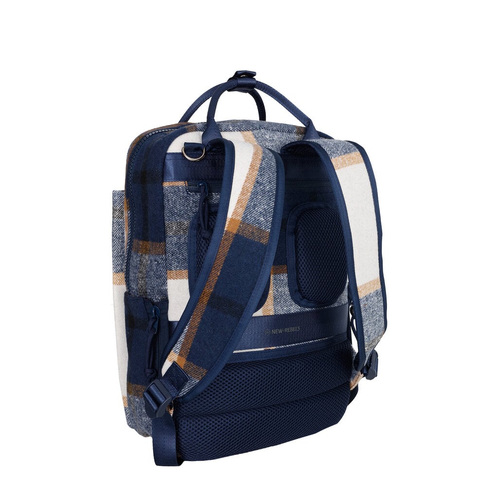 New Rebels Scott Miami Rugzak 9L Laptop Rugtas 13 inch Schooltas en Werktas Tweet Comfortabel navy Blauw