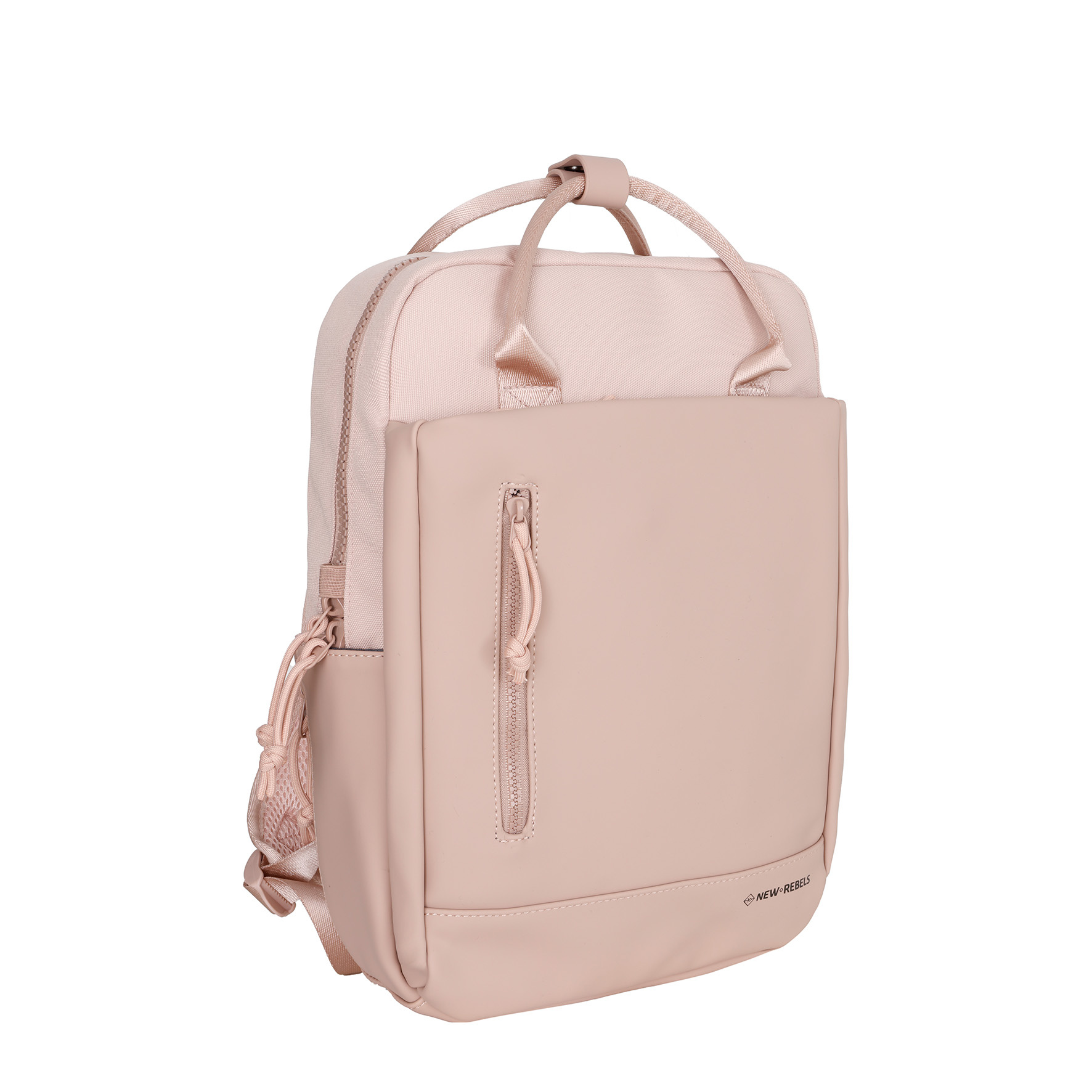 New Rebels Bruce Miami Rugzak 9L Waterafstotende Laptop Rugtas 13 inch Schooltas en Werktas van PU Nylon Comfortabel Comp 9L Old Pink