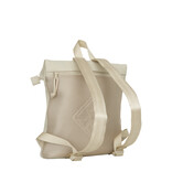New Rebels New Rebels Los Angeles Rolltop Rucksack Mini  | 7L Wasserabweisender PU-Rucksack Beige
