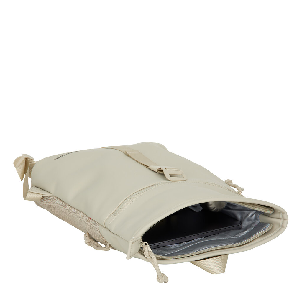 New Rebels New Rebels Los Angeles Rolltop Backpack Mini  7L Waterafstotende Rugzak van PU Beige