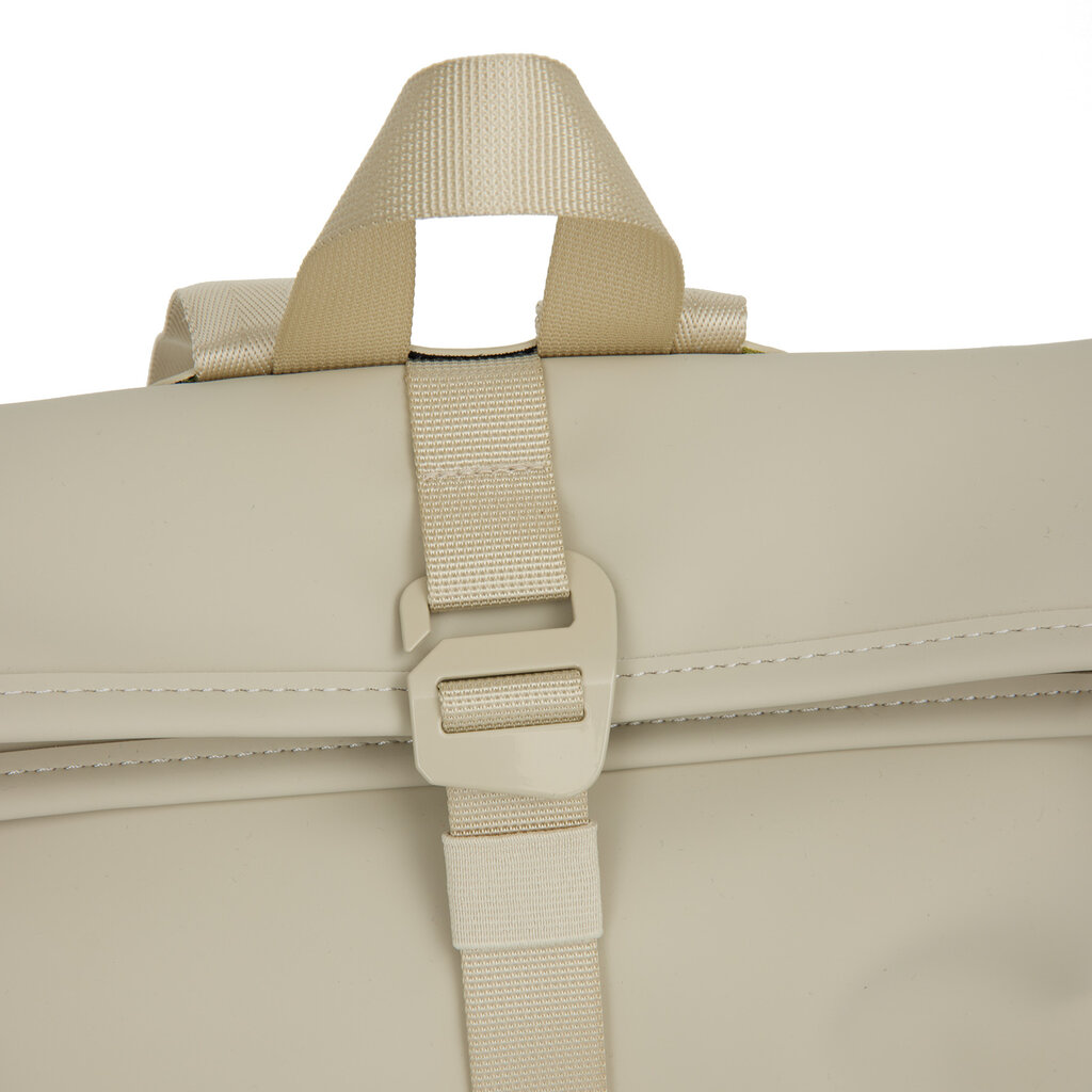 New Rebels New Rebels Los Angeles Rolltop Backpack Mini  7L Waterafstotende Rugzak van PU Beige