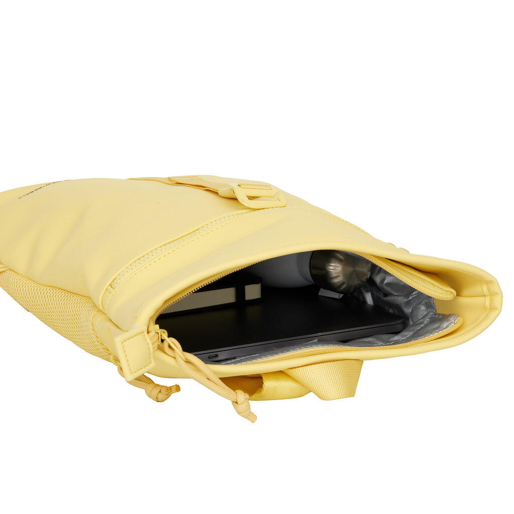New Rebels New Rebels Branson Los Angeles Rolltop Backpack Mini 7L Waterafstotende Rugzak PU Butter Yellow