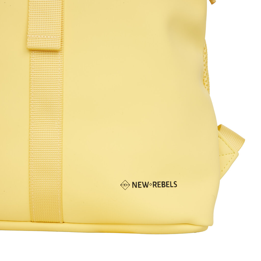 New Rebels New Rebels Branson Los Angeles Rolltop Backpack Mini 7L Waterafstotende Rugzak PU Butter Yellow