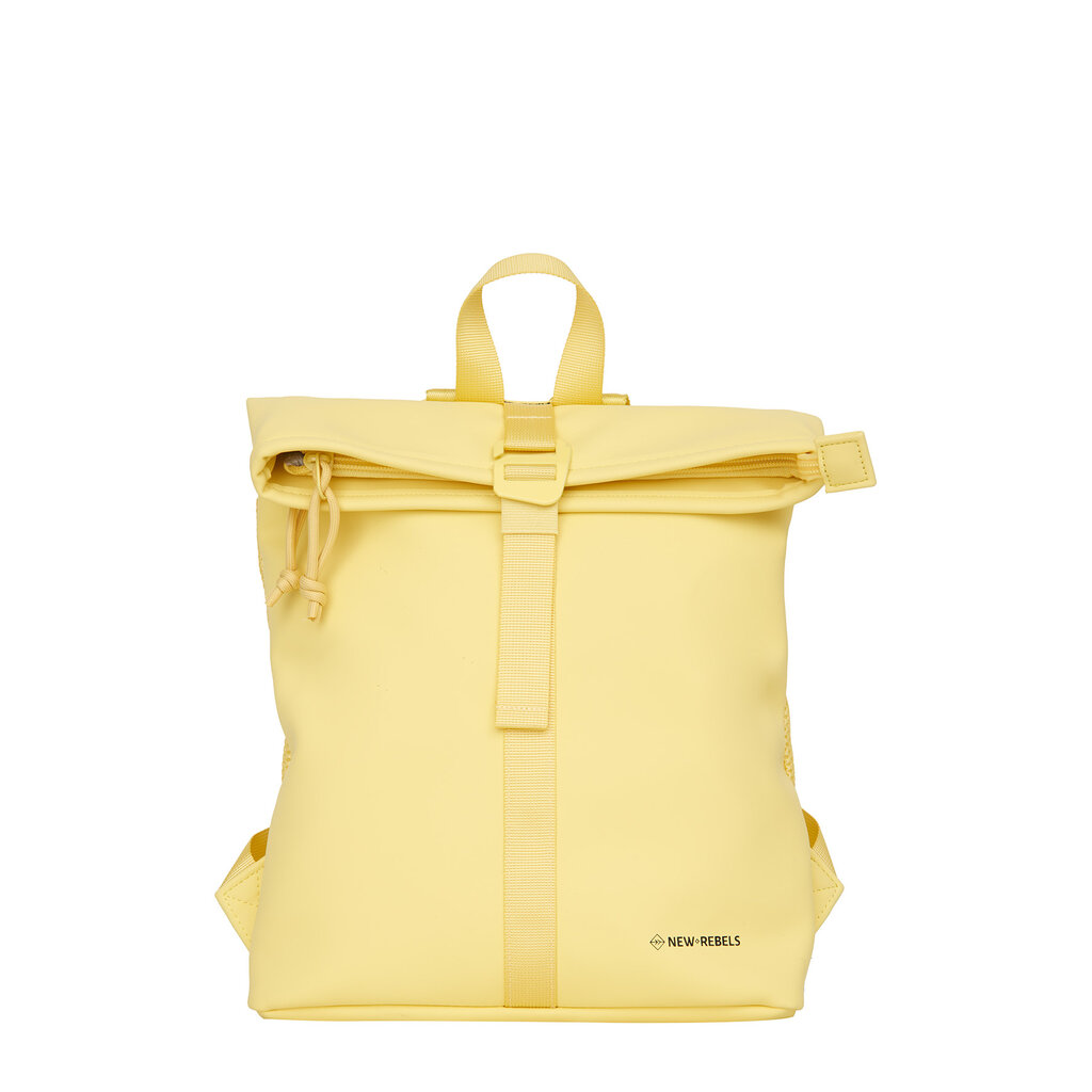 New Rebels New Rebels Branson Los Angeles Rolltop Backpack Mini 7L Waterafstotende Rugzak PU Butter Yellow