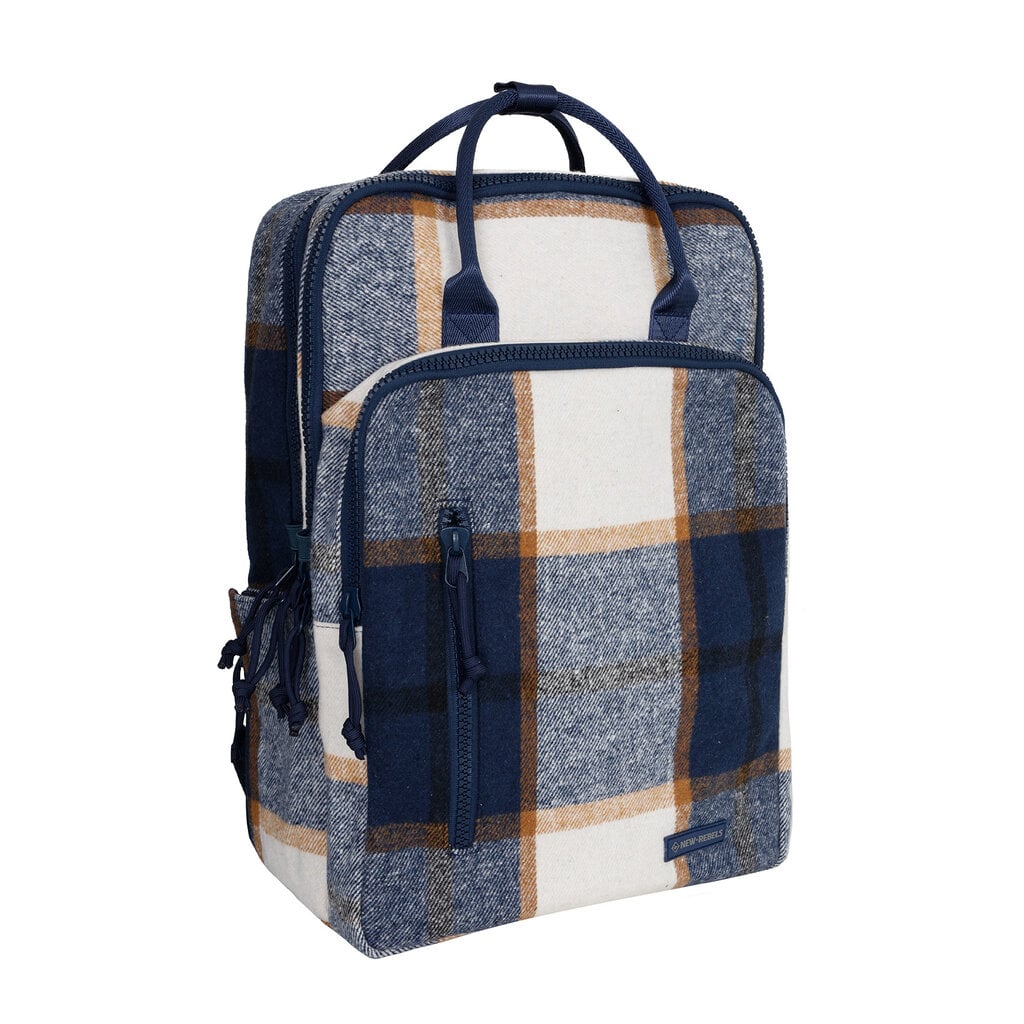 New Rebels New Rebels Scott Milwaukee Rucksack Laptop 15,6 Zoll 20L Checker Tweed Schulrucksack Arbeitstasche