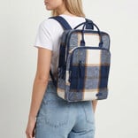 New Rebels New Rebels Scott Milwaukee Rugtas Laptop 15,6 inch 20L Checker Tweed Rugzak Werktas Schooltas Navy
