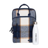 New Rebels New Rebels Scott Milwaukee Rugtas Laptop 15,6 inch 20L Checker Tweed Rugzak Werktas Schooltas Navy