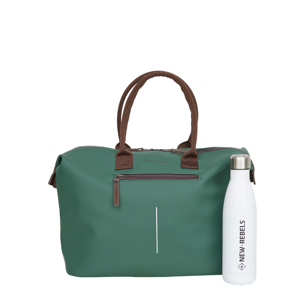 New Rebels New Rebels Iris Shopper Werktas Schooltas 15,6 inch Dames Donkergroen