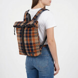 New Rebels New Rebels Scott Los Angeles Rolltop Rugtas Mini 7L Teddy Orange kariert