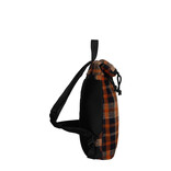 New Rebels New Rebels Scott Los Angeles Rolltop Rugtas Mini 7L Teddy Orange kariert