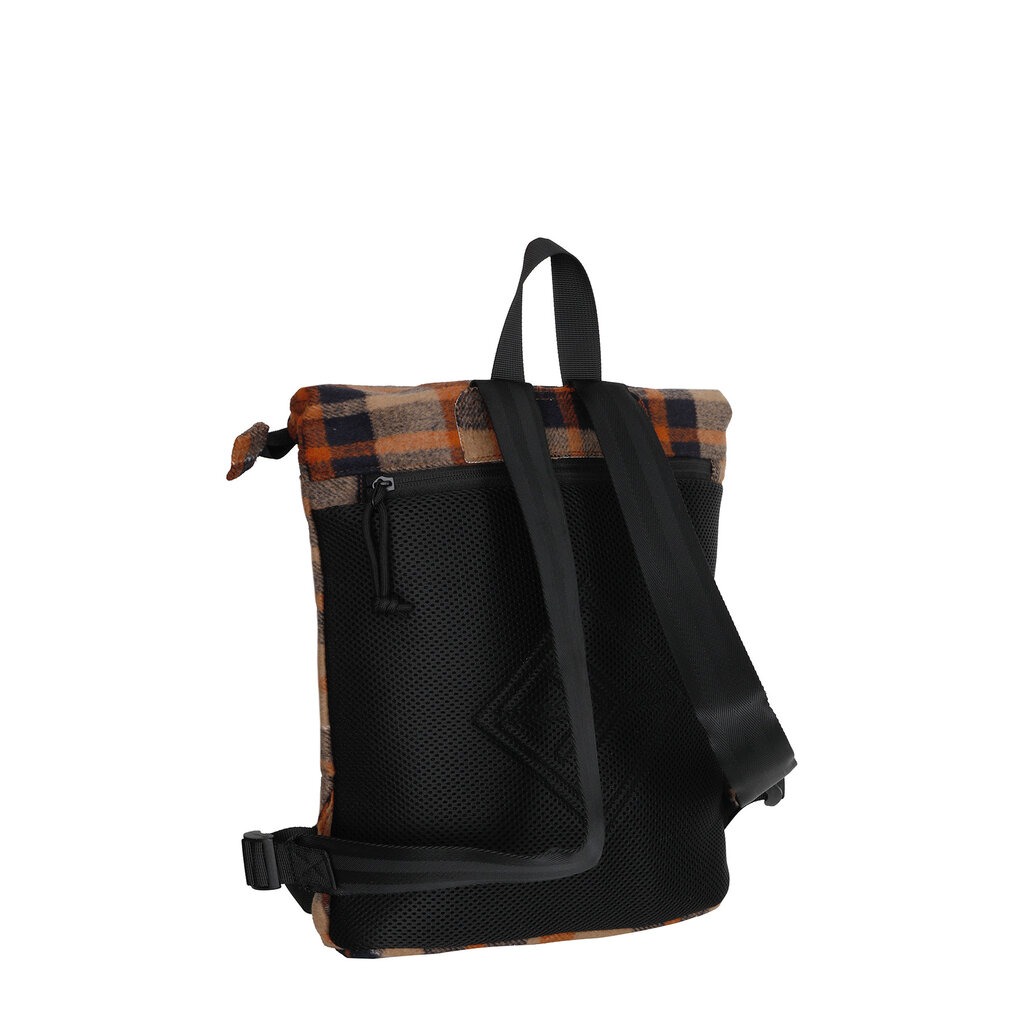 New Rebels New Rebels Scott Los Angeles Rolltop Rugtas Mini 7L Teddy Orange kariert