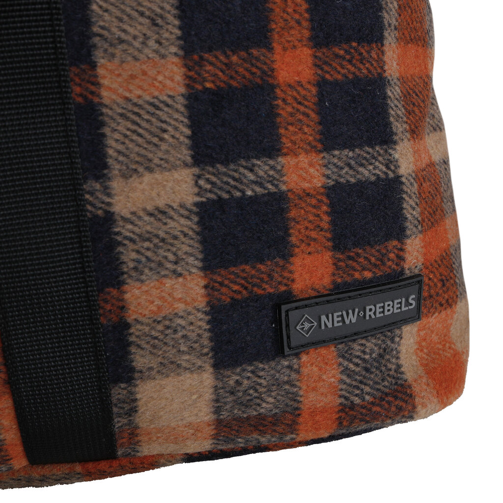 New Rebels New Rebels Scott Los Angeles Rolltop Rugtas Mini 7L Teddy Orange kariert