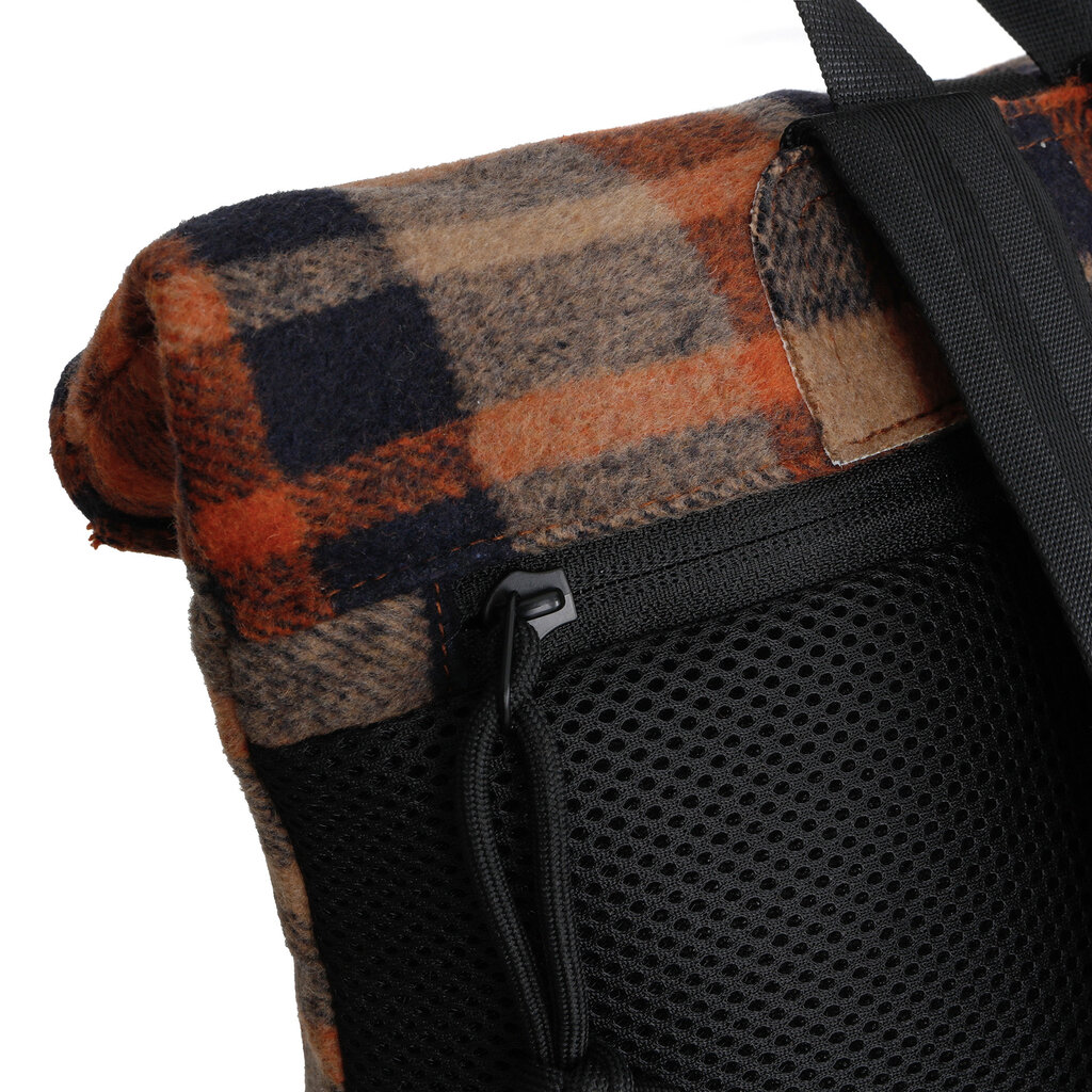 New Rebels New Rebels Scott Los Angeles Rolltop Rugtas Mini 7L Teddy Orange kariert