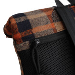 New Rebels New Rebels Scott Los Angeles Rolltop Rugtas Mini 7L Teddy Orange kariert