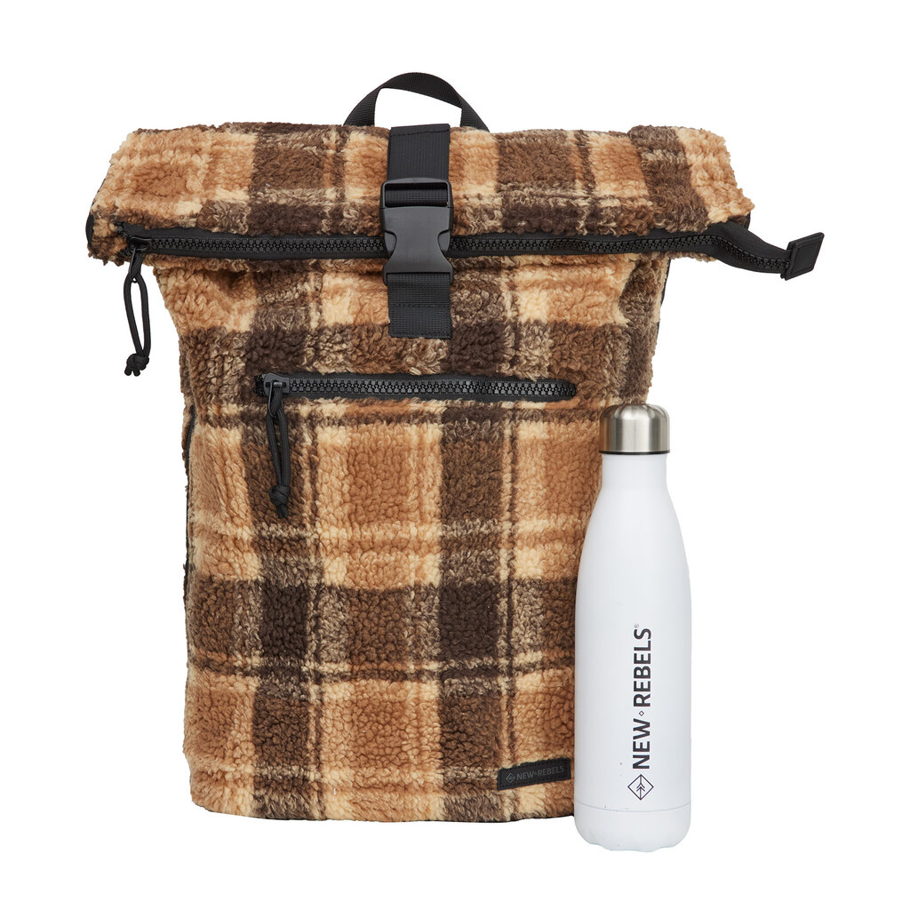 New Rebels New Rebels Snowden New York Rucksack 17L Teddy Brown Checkers