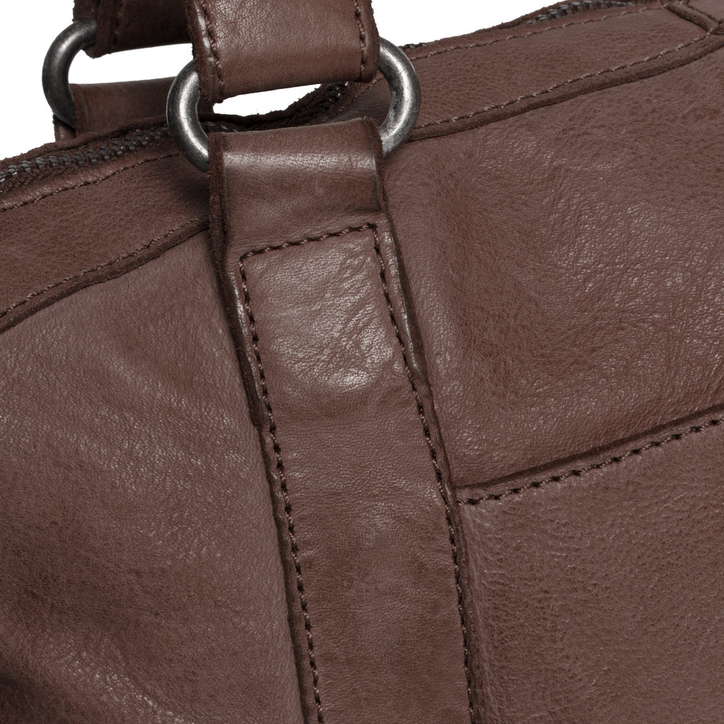 Saira Front Zip Handbag Brown IX