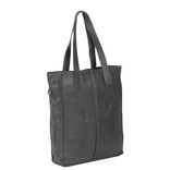 Justified Nynke - Leather Shopper Bag - Laptop Bag 15.6 Inch - Black
